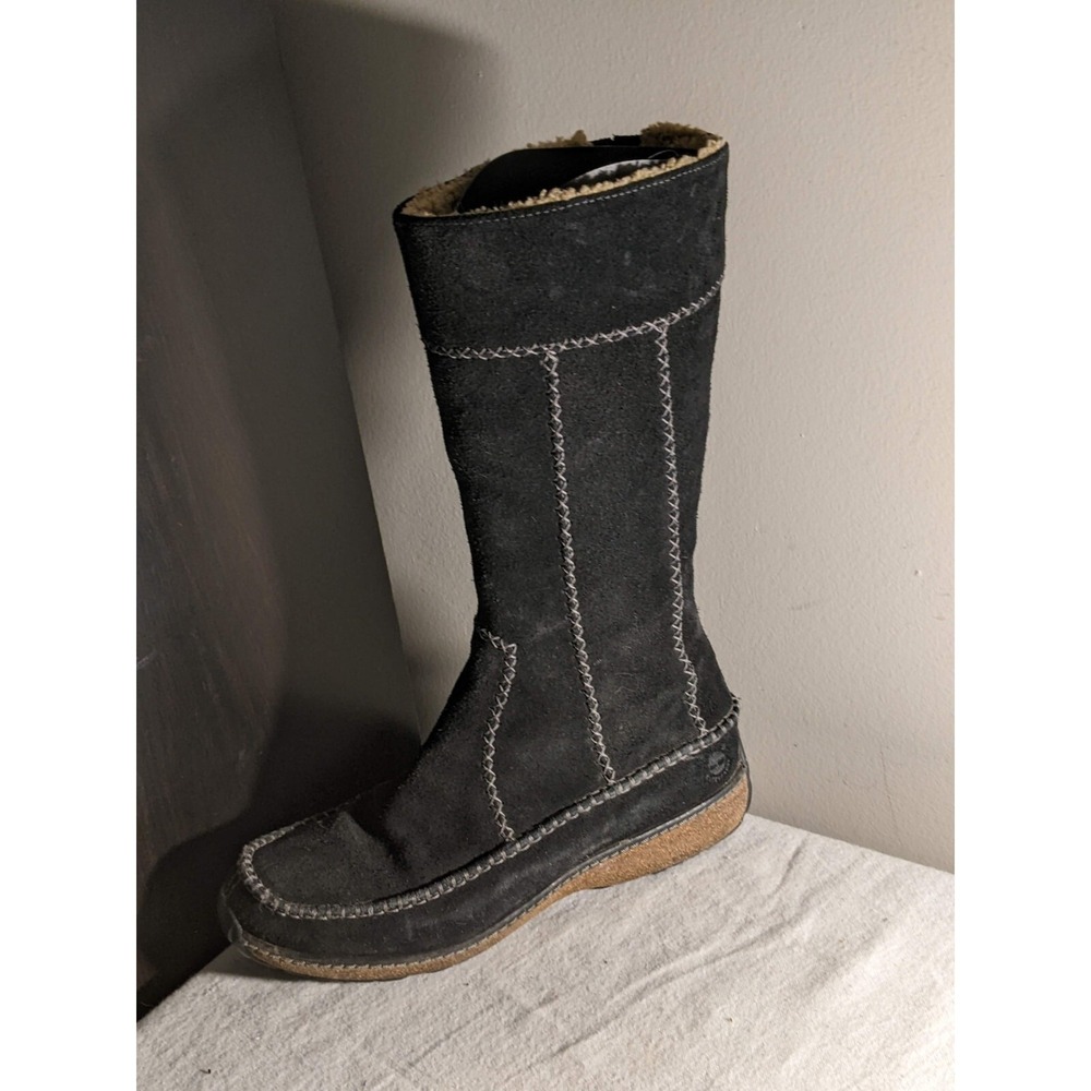Timberland Fauna Waterproof Black Suede Boots Womens US 6 - Picture 6 of 8